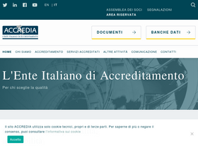 'accredia.it' screenshot