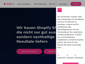 Tante-E homepage screenshot