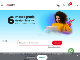 'akky.mx' screenshot