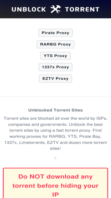 List Of 1337x Proxies 100% Working Torrents & Mirrors