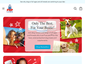 Pup Labs homepage screenshot