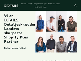 Dtails homepage screenshot