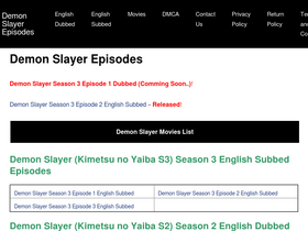 'demonslayerepisodes.com' screenshot