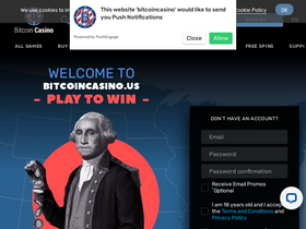 'bitcoincasino.us' screenshot