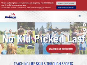 'skyhawks.com' screenshot
