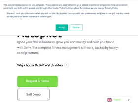 'octivfitness.com' screenshot