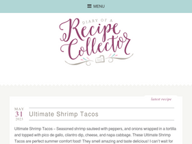 'diaryofarecipecollector.com' screenshot