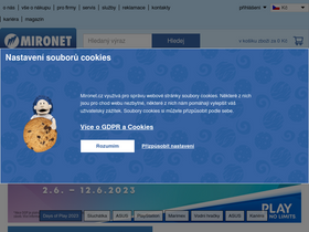 'mironet.cz' screenshot