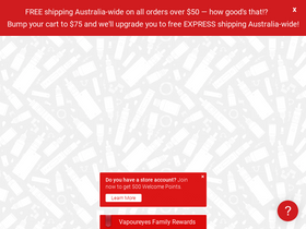 'vapoureyes.com.au' screenshot