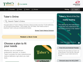'tabers.com' screenshot