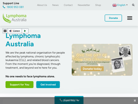 'lymphoma.org.au' screenshot