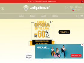 'alpinashop.si' screenshot