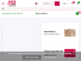 'yesfabrics.eu' screenshot