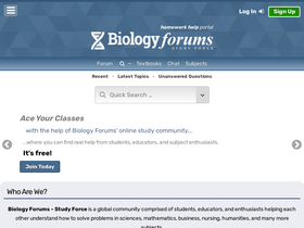 'biology-forums.com' screenshot