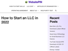 'websitepin.com' screenshot