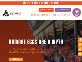 'winnipeghumanesociety.ca' screenshot