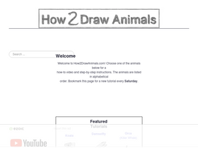 'how2drawanimals.com' screenshot