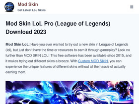 Mod Skin LoL Pro 2023 Download - League of Legends