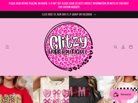 glitzyworkboutiques.com homepage screenshot