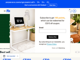 'flexispot.ca' screenshot