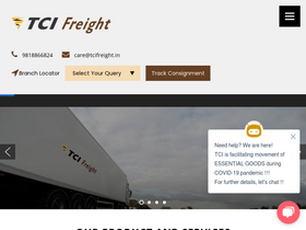 'tcifreight.in' screenshot