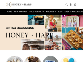 honeyandharp.com homepage screenshot