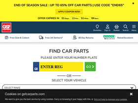 'gsfcarparts.com' screenshot
