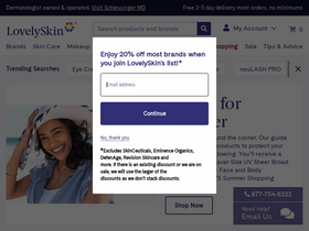 'lovelyskin.com' screenshot