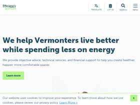 'efficiencyvermont.com' screenshot