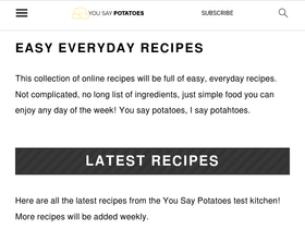 'yousaypotatoes.com' screenshot