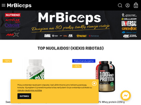 'mrbiceps.lt' screenshot