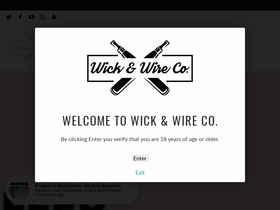 'wickandwireco.com.au' screenshot