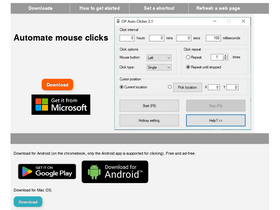 'opautoclicker.com' screenshot