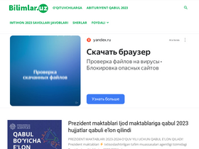 'bilimlar.uz' screenshot