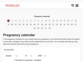 'pregnology.com' screenshot
