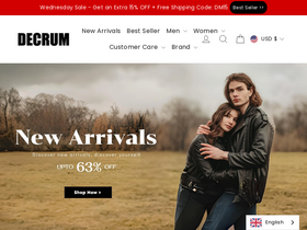 Decrum website screenshot