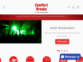 Comfort Breaks homepage screenshot