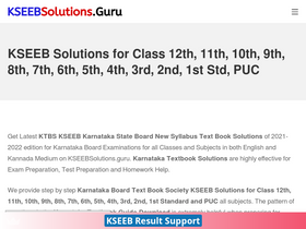 'kseebsolutions.guru' screenshot