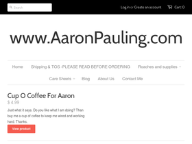 aaronpauling.com homepage screenshot
