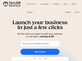 'tailorbrands.com' screenshot