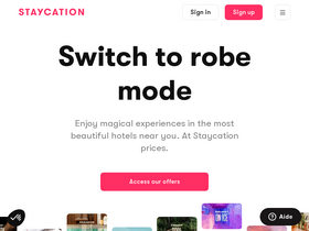 'staycation.co' screenshot