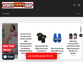 sportsfanzshop.com homepage screenshot