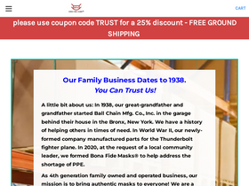 'bonafidemasks.com' screenshot