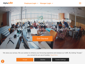 'alphastaff.com' screenshot