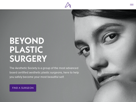 'theaestheticsociety.org' screenshot