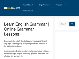'eslgrammar.org' screenshot