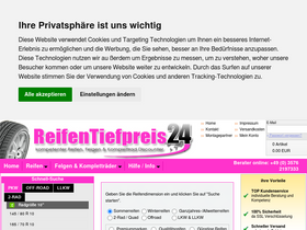 'reifentiefpreis24.de' screenshot