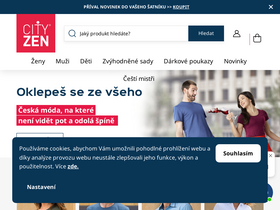 'cityzenwear.cz' screenshot