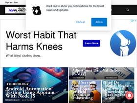 'topplanetinfo.com' screenshot