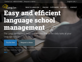 'langlion.com' screenshot